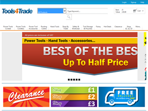 Screenshot of Bosch accessories at tools4trade.com