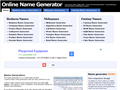 Screenshot of Name Generators
