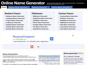 Screenshot of Name Generators