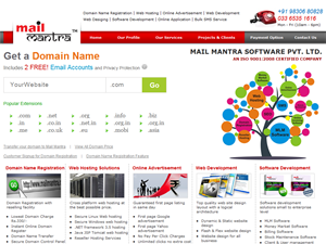 Screenshot of Mail Mantra Web Designers