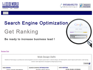 Screenshot of Website Designing Company Delhi