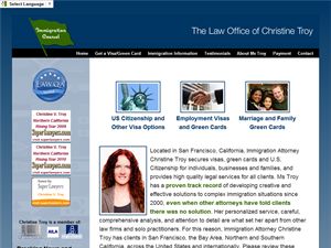 Screenshot of Immigration Attorney Bay Area