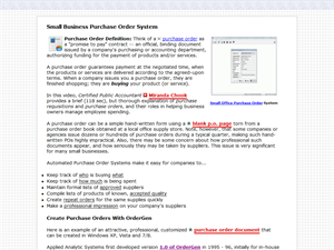 Screenshot of Purchase Order Software