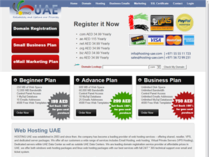 Screenshot of Domain Registration UAE