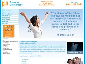 Screenshot of Chiropractor Glasgow City Centre