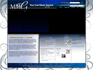 Screenshot of More Music Group: Wedding Bands Booking Agencies Virginia Beach & Norfolk