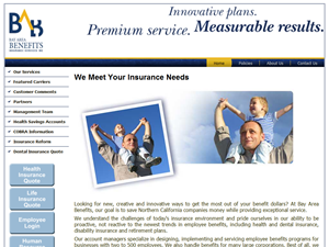 Screenshot of Bay Area Benefits Insurance Services