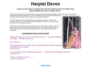 Screenshot of Wedding Harpist