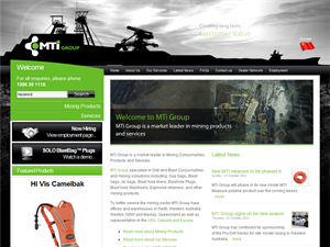 Screenshot of Mining Products