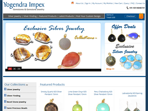 Screenshot of Manufacturer, Exporter & Gemstone Beads