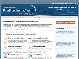 Screenshot of Online Service Management Software.Com