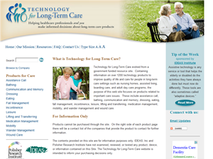 Screenshot of Assisted Living Technology