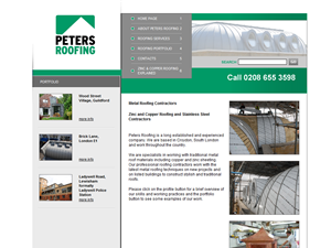 Screenshot of Copper Roofing Specialists