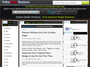 Screenshot of Online Radio Stations