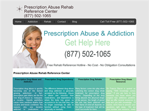 Screenshot of Prescription Abuse Rehab Reference Center