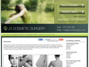 Screenshot of Cosmetic Surgery Lancashire 