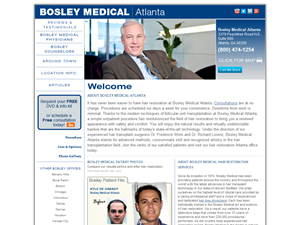 Screenshot of Bosley Medical: Atlanta, Georgia