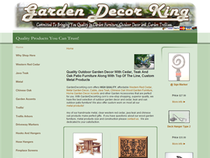 Screenshot of Garden Decor Quality Outdoor Furniture and Accessories