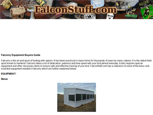 Screenshot of Falconry Stuff