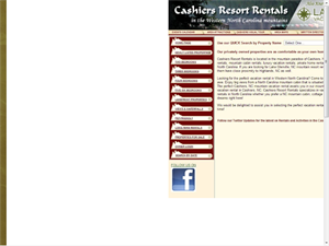 Screenshot of Cashiers Resort Rentals