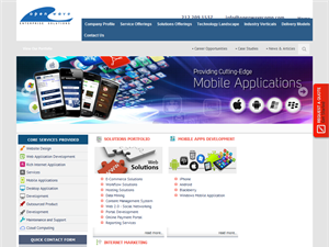 Screenshot of Web Design Company New York India Singapore 