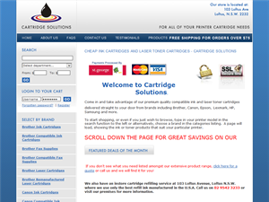 Screenshot of Inkjet & Laser Printer Cartridges Online