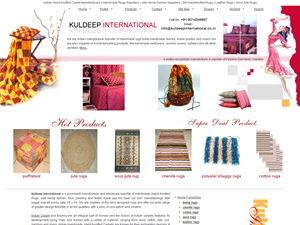 Screenshot of Handmade Rugs Exporters Manufacturers