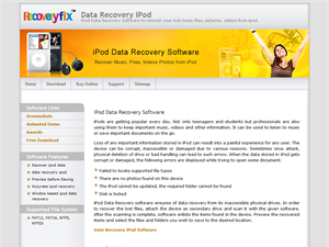 Screenshot of iPod Data Recovery