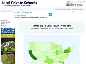 Screenshot of Local Private Schools