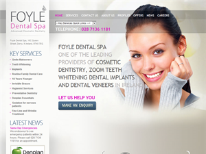 Screenshot of Foyle Dental Cosmetic Dentistry Ireland