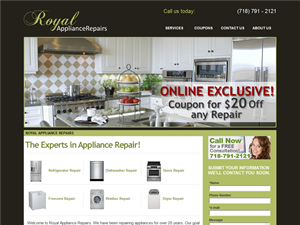 Screenshot of Brooklyn Appliance Repair