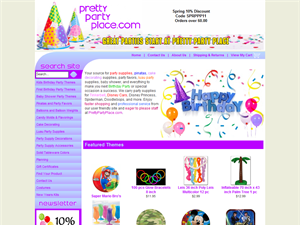 Screenshot of Kids Birthday Party Supplies & Themes