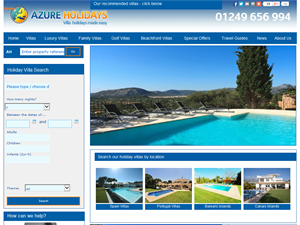 Screenshot of Azure Holidays