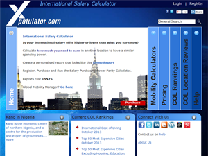 Screenshot of Relocation Salary Calculator