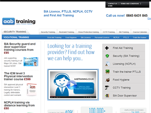 Screenshot of SIA Licence, Security Training, 