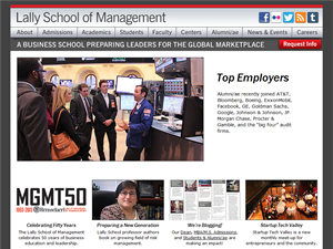 Screenshot of The Lally School of Management and Technology