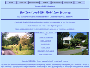 Screenshot of Butterdon Mill Holiday Homes (UK).