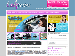 Screenshot of Female Car Insurance