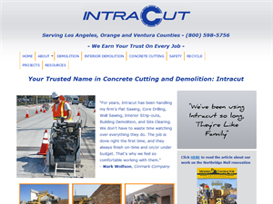 Screenshot of Concrete Cutting Los Angeles