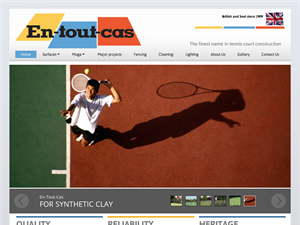 Screenshot of Tennis Court Construction Company