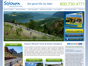 Screenshot of Extraordinary Bike Tours and Active Vacations 