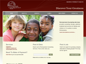 Screenshot of Pennsylvania Counseling Services