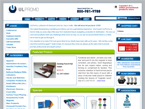 Screenshot of ULPromo Business Promotional Products