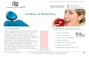 Screenshot of Oloughlin Dental