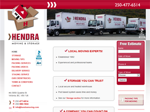 Screenshot of Moving & Storage Company Victoria