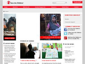 Screenshot of Child Rights Organization