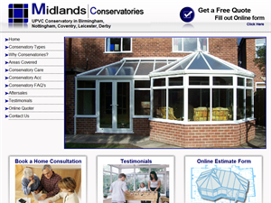 Screenshot of UPVC Conservatories Birmingham