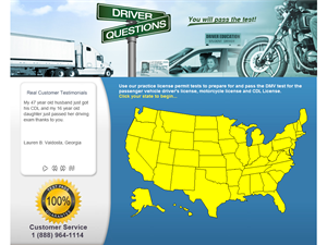 Screenshot of Driving License Practice Test