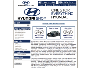 Screenshot of Hyundai Aftermarket Parts