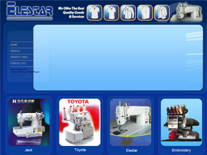 Screenshot of Industrial Sewing Machine & Parts Supplier